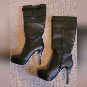 Madden Black Knee High Boots